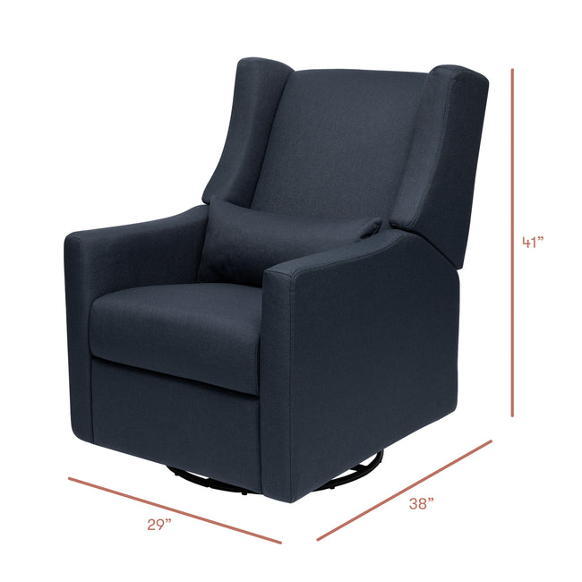 M11288PVET,Babyletto,Kiwi Glider Recliner w/ Electronic Control and USB in Performance Navy Eco-Twill