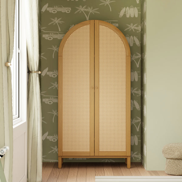 M25929HY,Babyletto Kids,Bondi Cane Armoire  Assembled in Honey