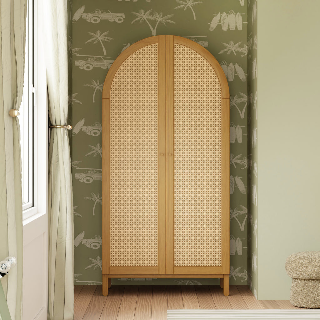 M25929HY,Babyletto,Bondi Cane Armoire  Assembled in Honey