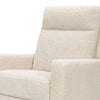 M23082ATLB,Babyletto,Sigi Pro Power Glider Recliner w/ Power Lumbar in Almond Teddy Loop w/Light Wood Base