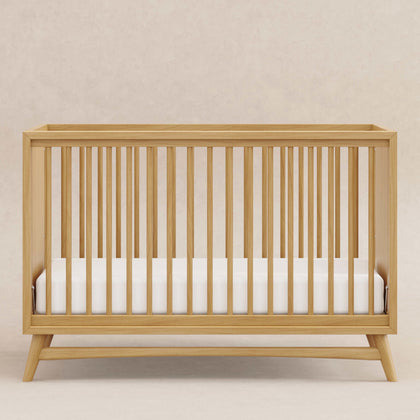 M15401HY,Babyletto,Peggy Mid-Century 3-in-1 Convertible Crib w/Toddler Bed Conversion Kit in Honey