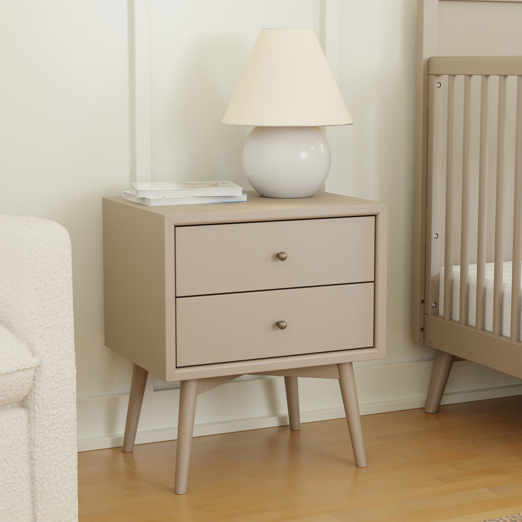 M15960TPE,Babyletto,Palma Nightstand with USB Port  Assembled in Taupe