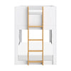 M31171WHY,Babyletto Kids,Lido Wave Low Loft Twin Bed in White and Honey