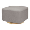 M26385PGEWLB,Babyletto,Kiwi Gliding Ottoman in Performance Grey Eco-Weave w/ Light Wood Base