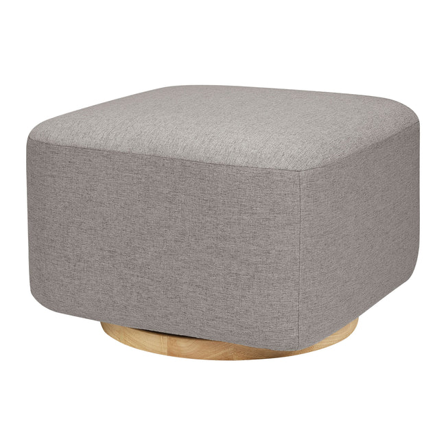 M26385PGEWLB,Babyletto,Kiwi Gliding Ottoman in Performance Grey Eco-Weave w/ Light Wood Base
