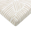 T29233,Oat Stripe Muslin All-Stages Midi Crib Sheet in GOTS Certified Organic Cotton