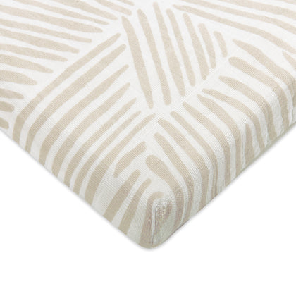All-Stages Midi Crib Sheet in GOTS Certified Organic Muslin Cotton