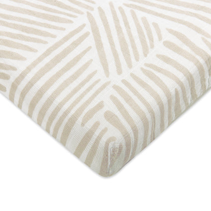 All-Stages Midi Crib Sheet in GOTS Certified Organic Muslin Cotton
