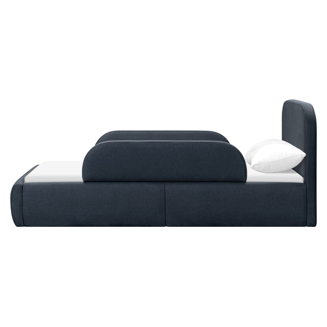 M31269PVET,Babyletto Kids,Nara Twin Bed in Performance Navy Eco-Twill