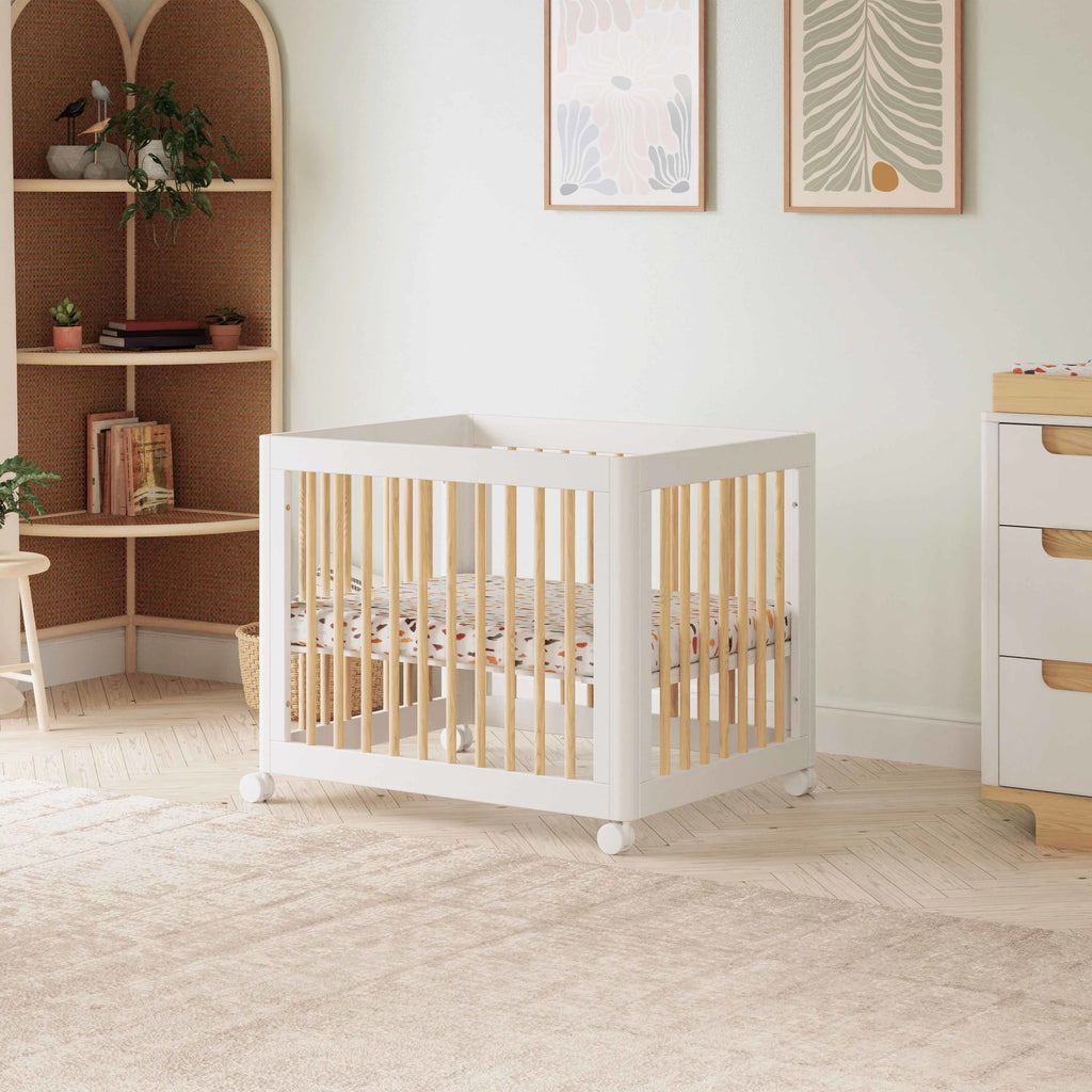 M23401WN,Babyletto,Yuzu 8-in-1 Convertible Crib w/All-Stages Conversion Kits in White/Natural