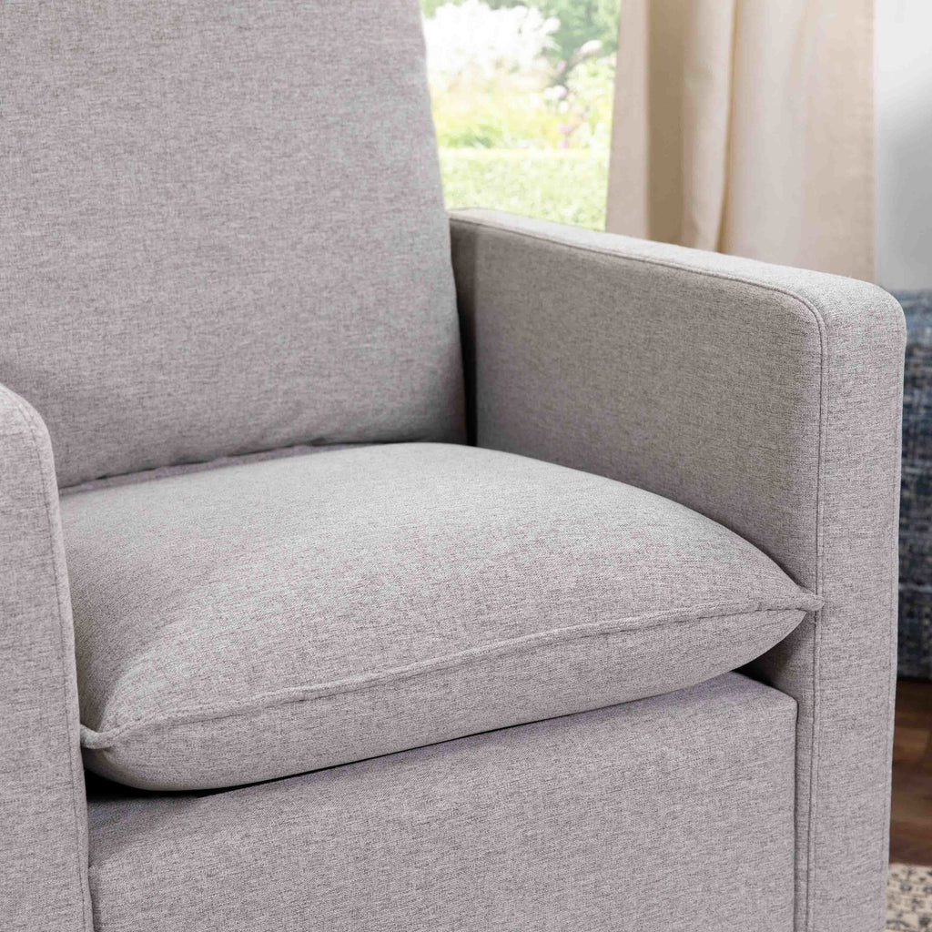 M20987PGEW,Babyletto,Cali Pillowback Swivel Glider in Performance Grey Eco-Weave