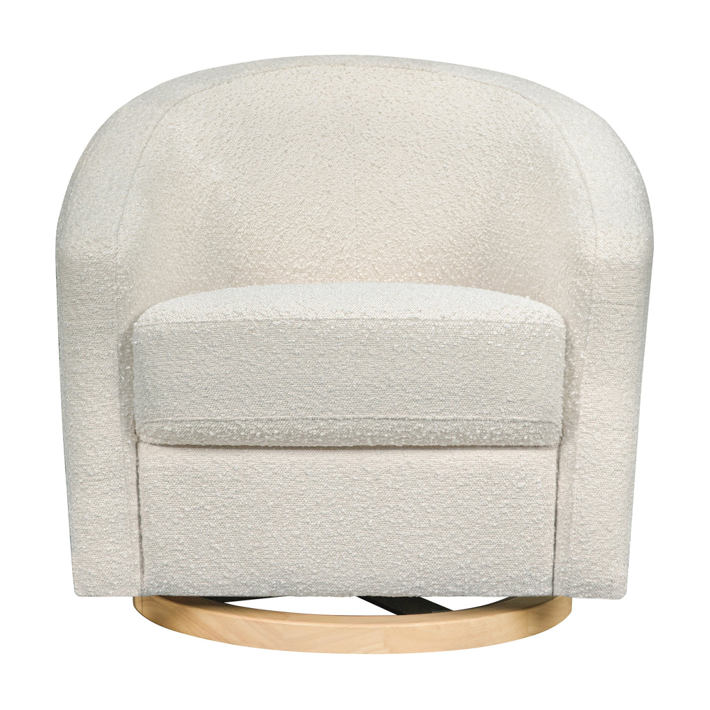 M5887WBCL,Babyletto,Madison Swivel Glider in Ivory Boucle and Cane w/Light Wood Base