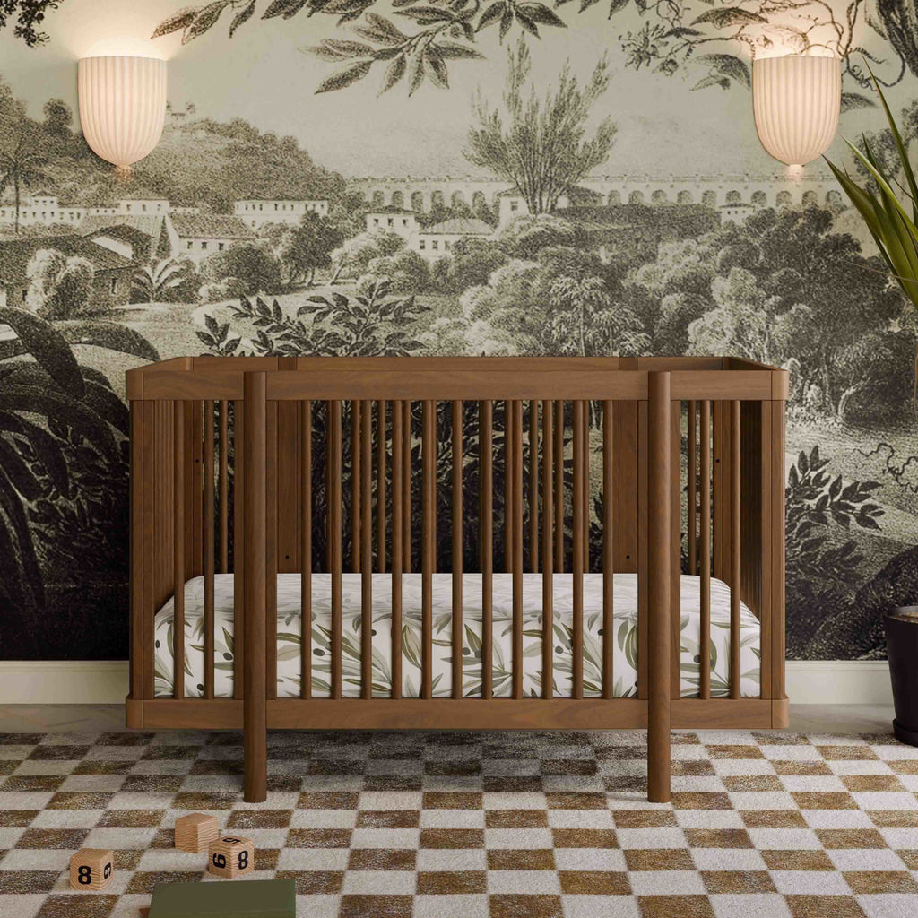 M29880NL,Babyletto,Pogo 8-in-1 Convertible Crib w/All-Stages Conversion Kits in Natural Walnut