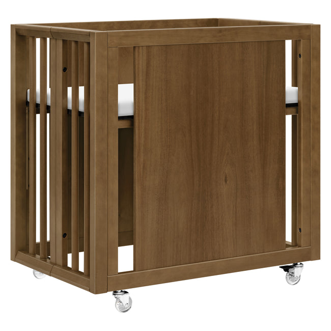 M15980NL,Babyletto,Palma 8-in-1 Convertible All-Stages® Crib w/ Bassinet & Toddler Bed Kits in Natural Walnut