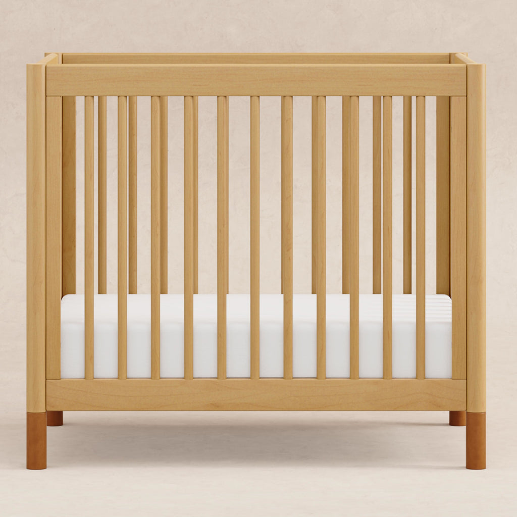 M12998HYVTL,Babyletto,Gelato 4-in-1 Convertible Mini Crib and Twin bed in Honey with Vegan Tan Leather Feet