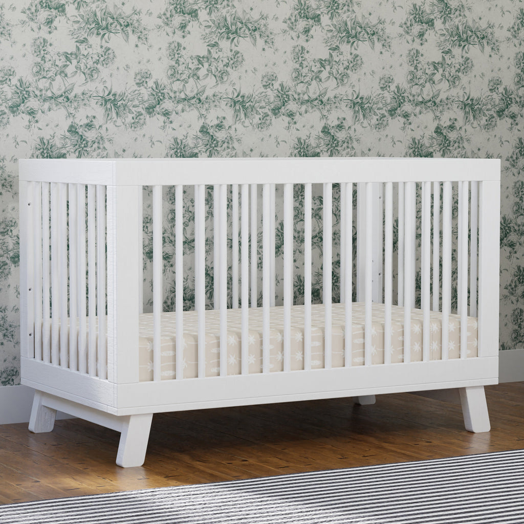 M4201W,Hudson 3-in-1 Convertible Crib w/Toddler Bed Conversion Kit in White Finish