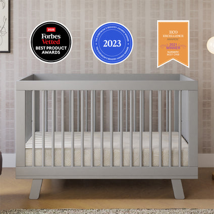 M4201G,Babyletto,Hudson 3-in-1 Convertible Crib w/Toddler Bed Conversion Kit in Grey Finish