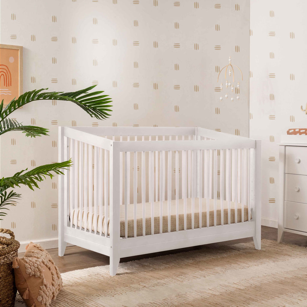 M10301W,Babyletto,Sprout 4-in-1 Convertible Crib w/Toddler Bed Conversion Kit in White Finish