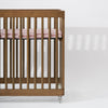T30434,Babyletto,Maroon Stripe Muslin All-Stages Bassinet Sheet in GOTS Certified Organic Cotton