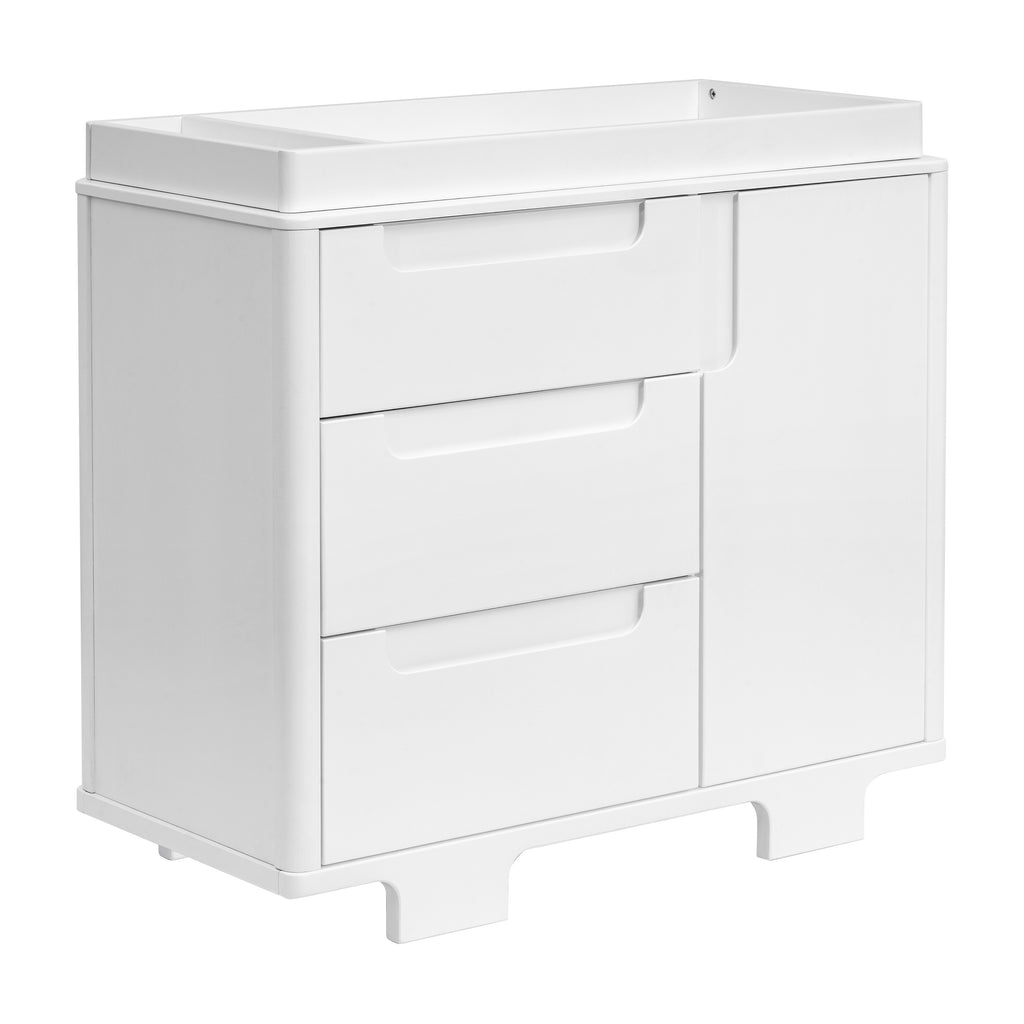 M23423W,Babyletto,Yuzu 3-Drawer Changer Dresser in White