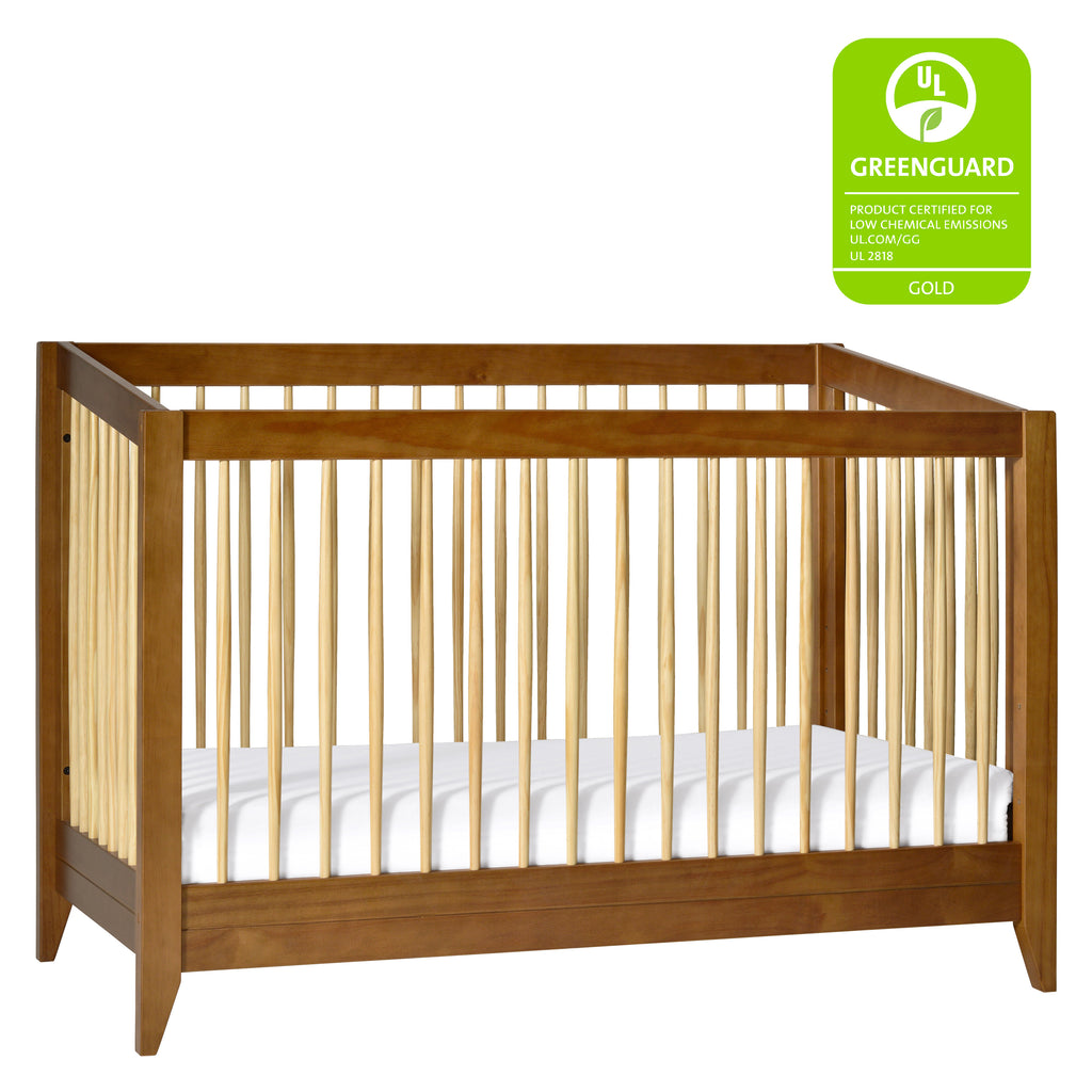 M10301CTN,Babyletto,Sprout 4-in-1 Convertible Crib w/Toddler Bed Conversion Kit in Chestnut&Natural