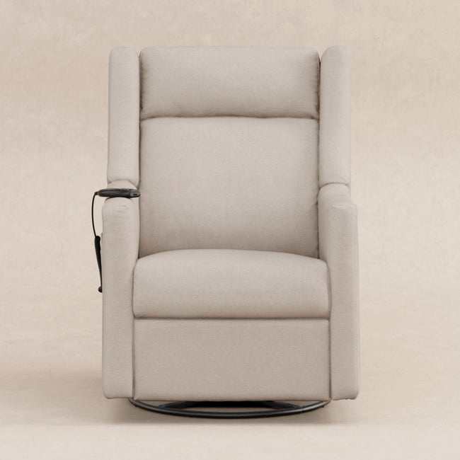 M11283PBEW,Babyletto,Kiwi Deluxe Power Glider Recliner w/Heat&Massage in Performance Beach Eco-Weave