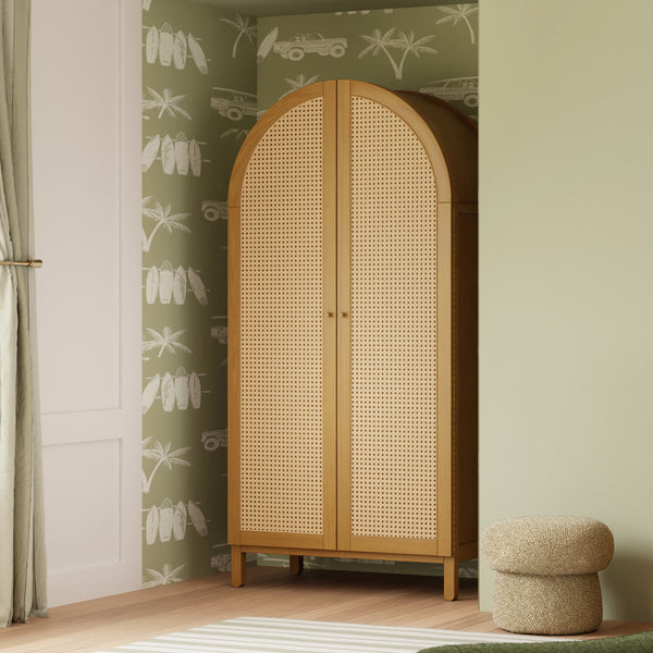 M25929HY,Babyletto Kids,Bondi Cane Armoire  Assembled in Honey