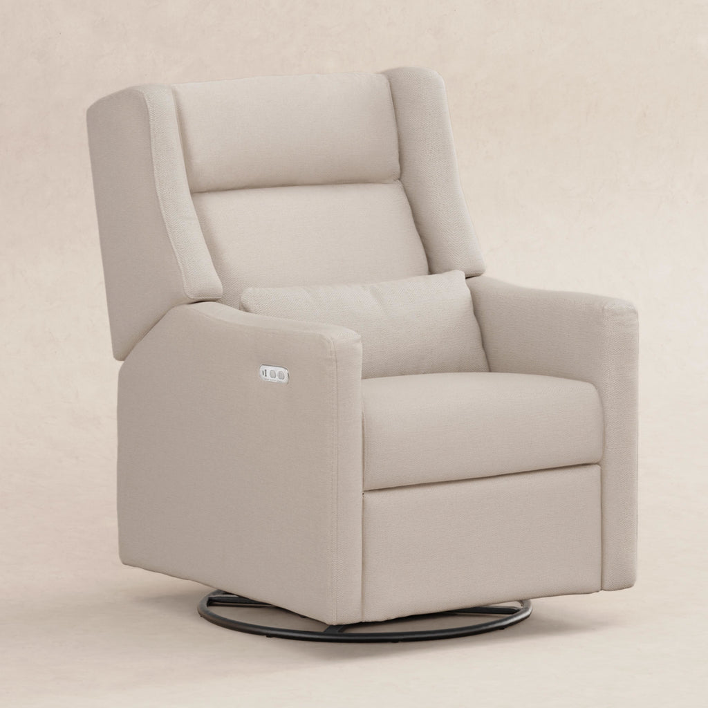 M11286PBEW,Babyletto,Kiwi Plus Power Glider Recliner w/ Power Headrest in Performance Beach Eco-Weave