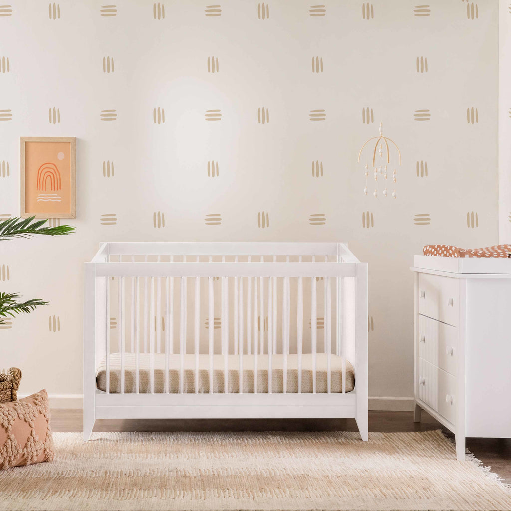 M10301W,Babyletto,Sprout 4-in-1 Convertible Crib w/Toddler Bed Conversion Kit in White Finish