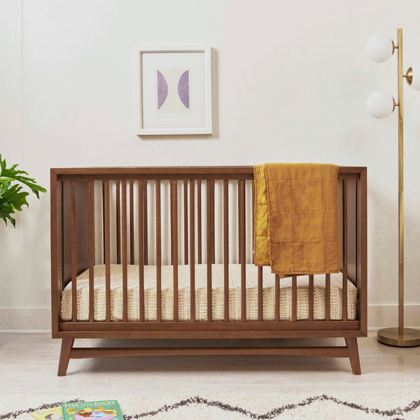 M15401NL,Babyletto,Peggy Mid-Century 3-in-1 Convertible Crib w/Toddler Bed Conversion Kit in Natural Walnut