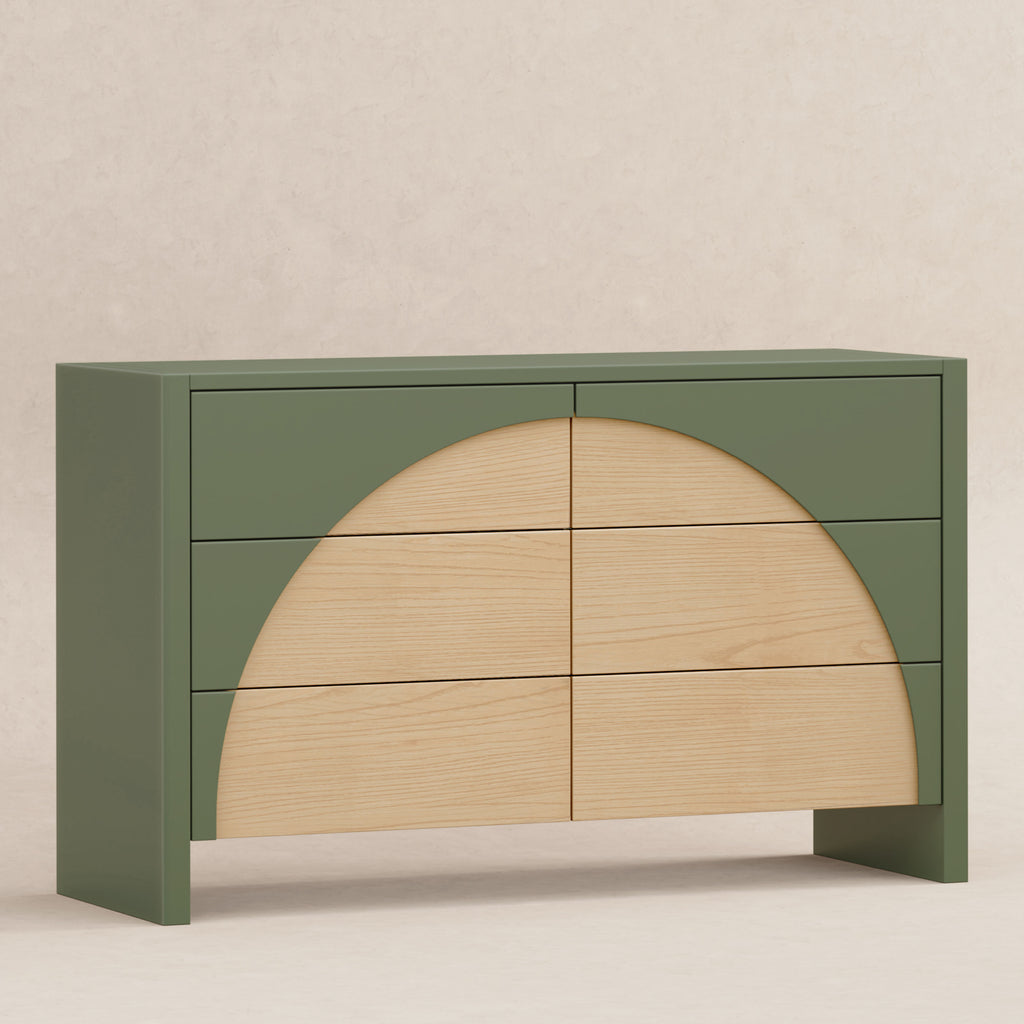 M30216OLSH,Babyletto,Moab 6-Drawer Assembled Dresser in Olive/Ash