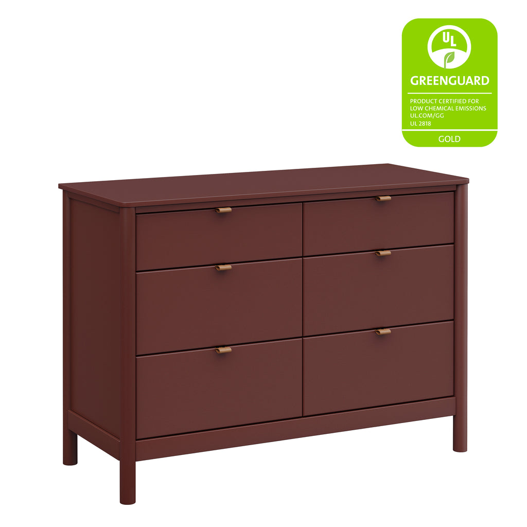 M25616CR,Bondi 6-Drawer Assembled Dresser in Crimson