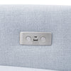 M11288PCETLB,Babyletto,Kiwi Glider Recliner w/ Electronic Control and USB in Performance Blue Chambray Eco-Twill/Light Wood