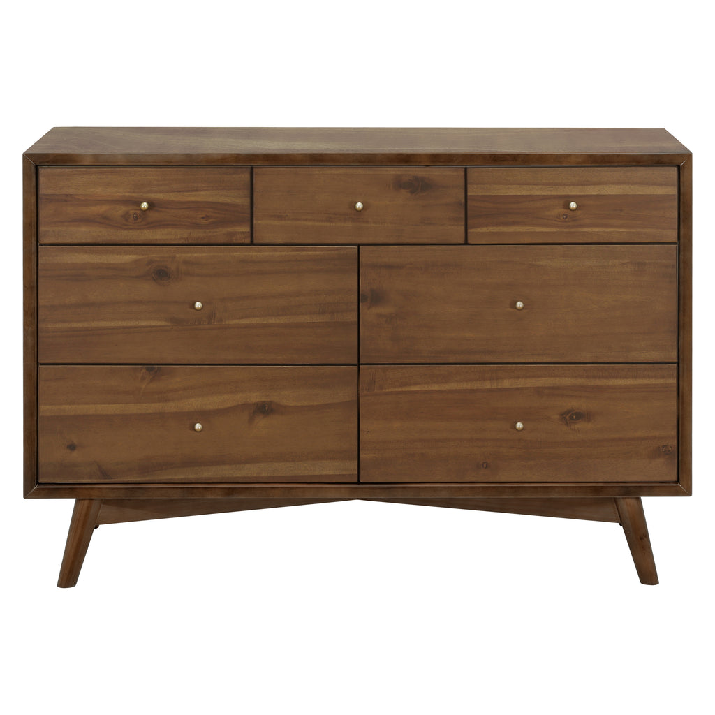 M15916NL,Babyletto,Palma 7-Drawer Double Dresser  Assembled in Natural Walnut