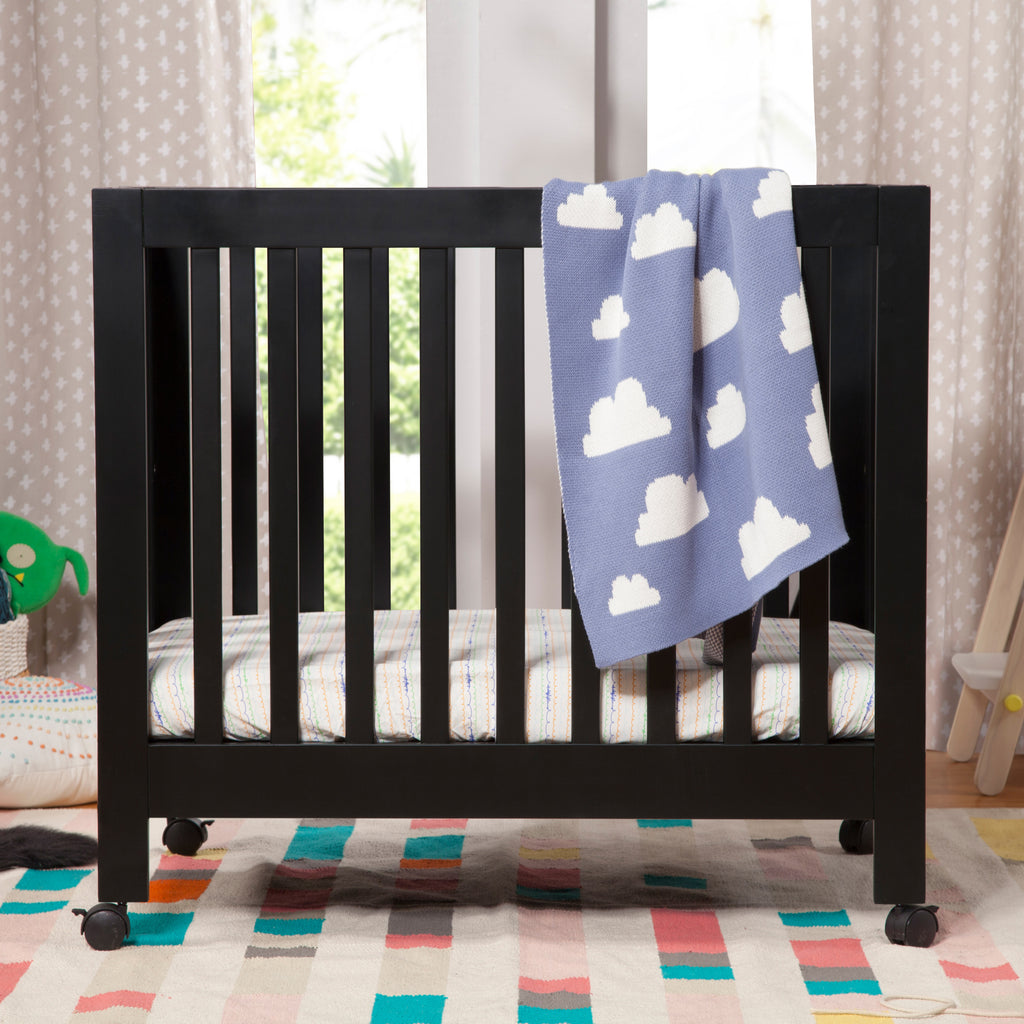 M6698B,Babyletto,Origami Mini Crib in Black Finish