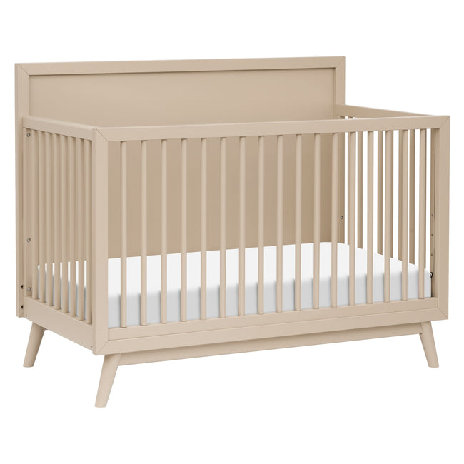 M15901TPE,Babyletto,Palma Mid-Century 4-in-1 Convertible Crib w/Toddler Bed Conversion in Taupe