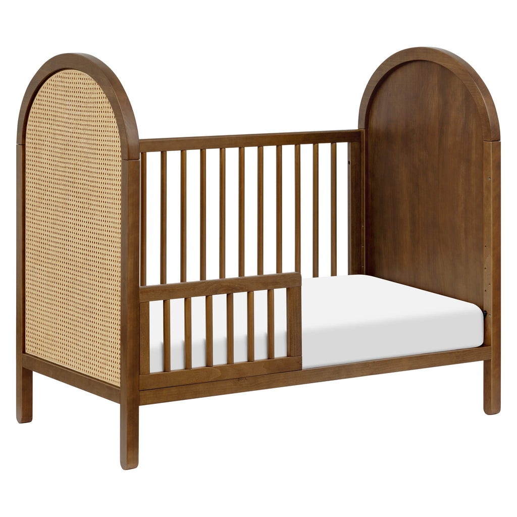 M25601NLNC,Babyletto,Bondi Cane 3-in-1 Convertible Crib w/Toddler Bed Kit in Natural Walnut w/Natural Cane