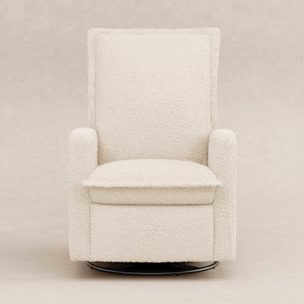 M20977AT,Babyletto,Cali Flange Gliding Swivel Recliner in Almond Teddy Loop