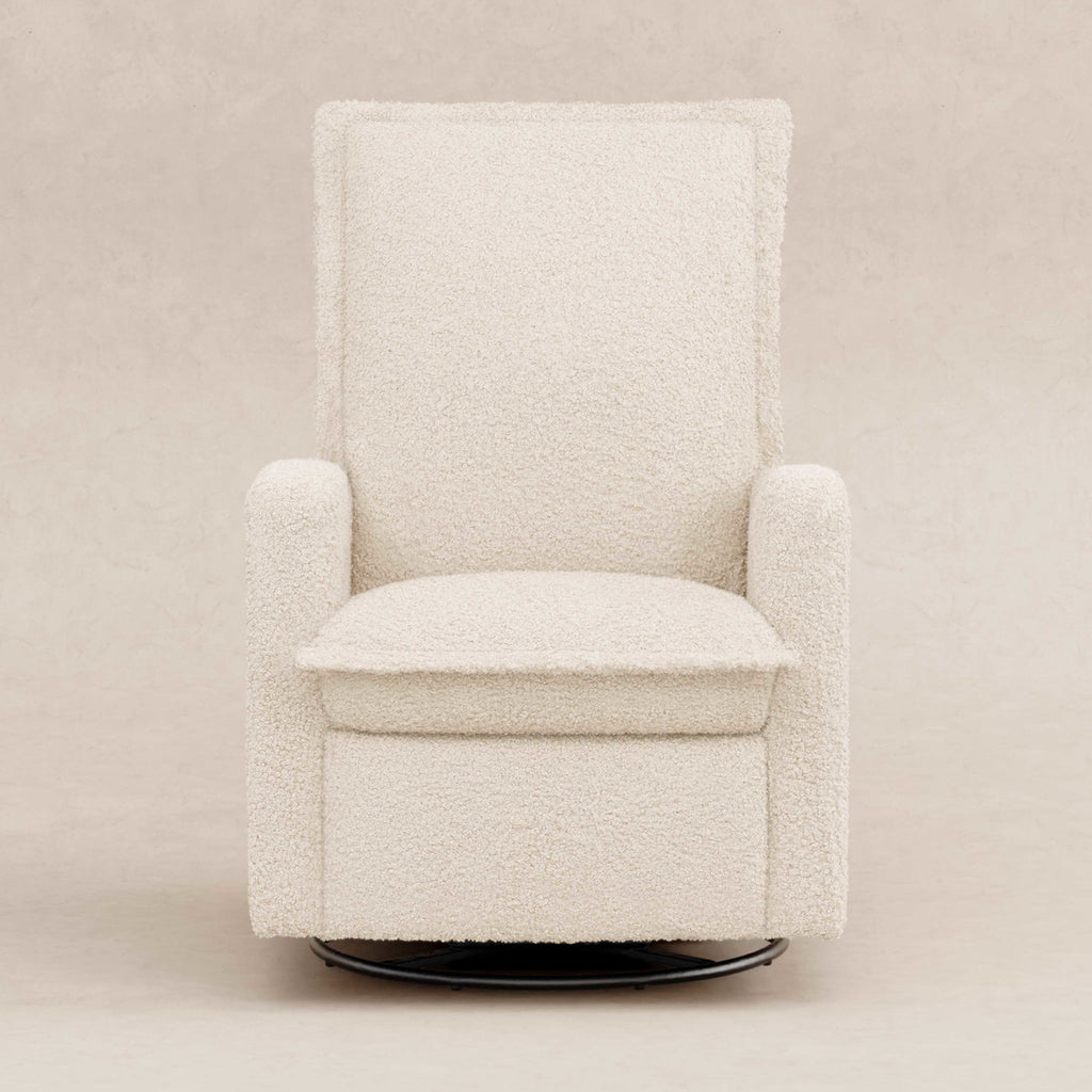 M20977AT,Babyletto,Cali Flange Gliding Swivel Recliner in Almond Teddy Loop