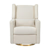 M11288WBG,Babyletto,Kiwi Glider Recliner w/ Electronic Control and USB in Ivory Boucle w/Gold Base