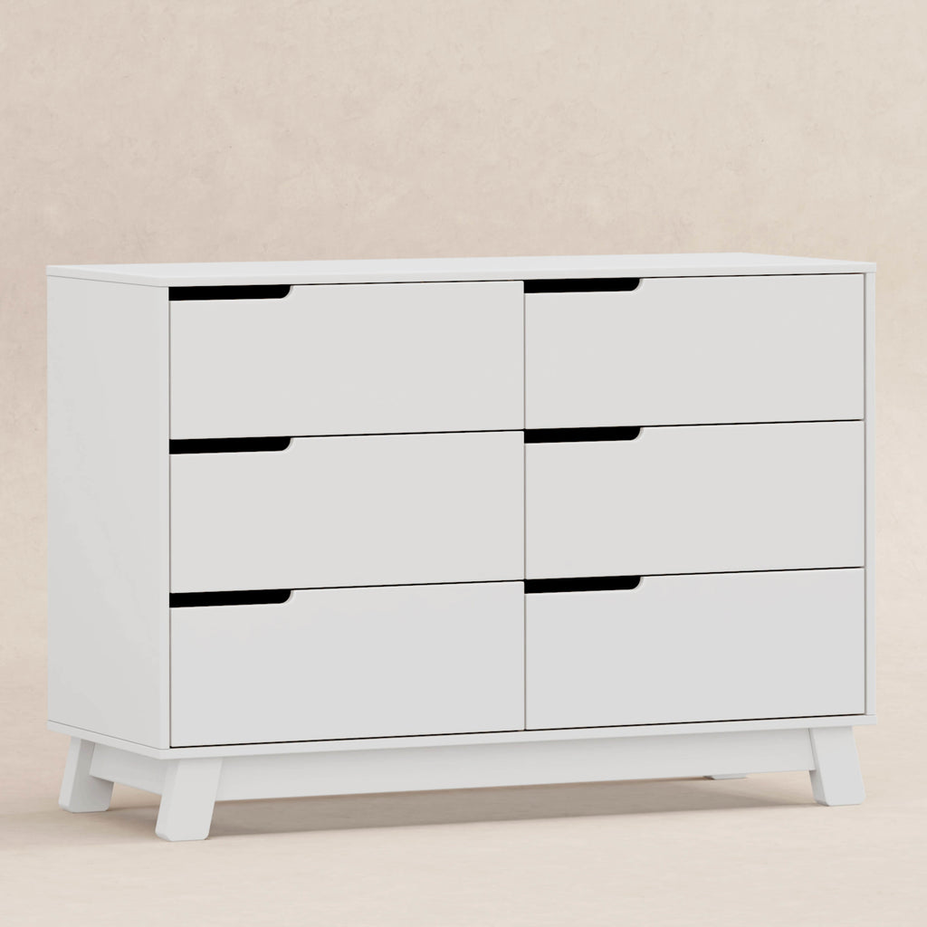 M4216W,Babyletto,Hudson 6-Drawer Double Dresser  Assembled in White Finish