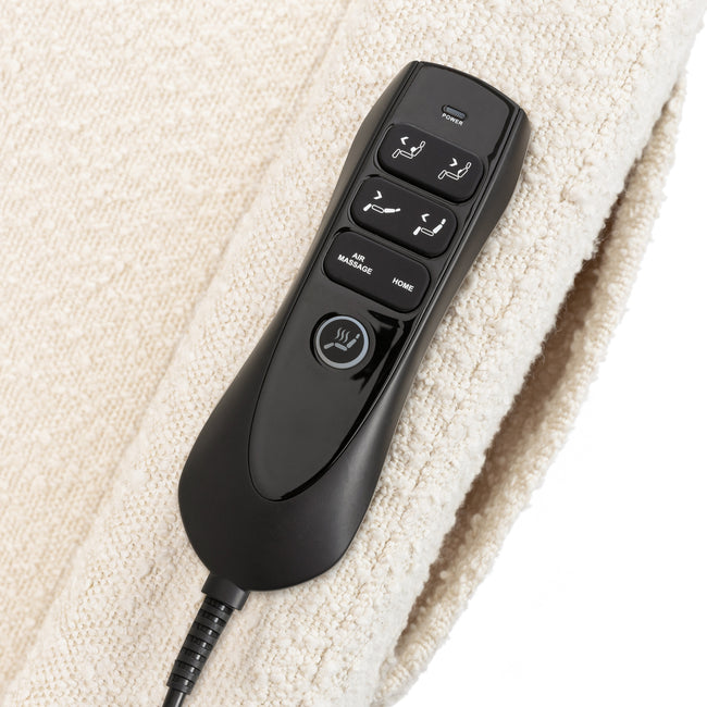 M11283PWB,Babyletto,Kiwi Deluxe Power Glider Recliner w/Heat&Massage in Performance Ivory Boucle