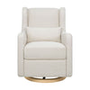 M22187WBLB,Babyletto,Wally Swivel Glider in Ivory Boucle w/Light Wood Base