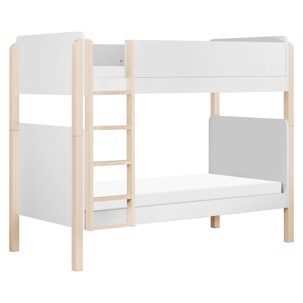 M18494WNX,Babyletto,TipToe Bunk Bed in White and Washed Natural