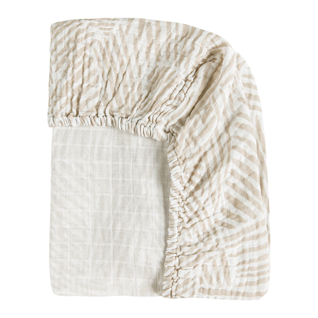 T29234,Babyletto,Oat Stripe Muslin All-Stages Bassinet Sheet in GOTS Certified Organic Cotton