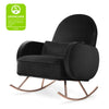 NW17087BLKV,Nursery Works,Compass Rocker in Black Velvet with Rose Gold Legs
