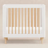 M9098WN,Babyletto,Lolly 4-in-1 Convertible Mini Crib and Twin Bed w/Toddler Bed Conversion Kit in White/Natural