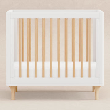 M9098WN,Babyletto,Lolly 4-in-1 Convertible Mini Crib and Twin Bed w/Toddler Bed Conversion Kit in White/Natural