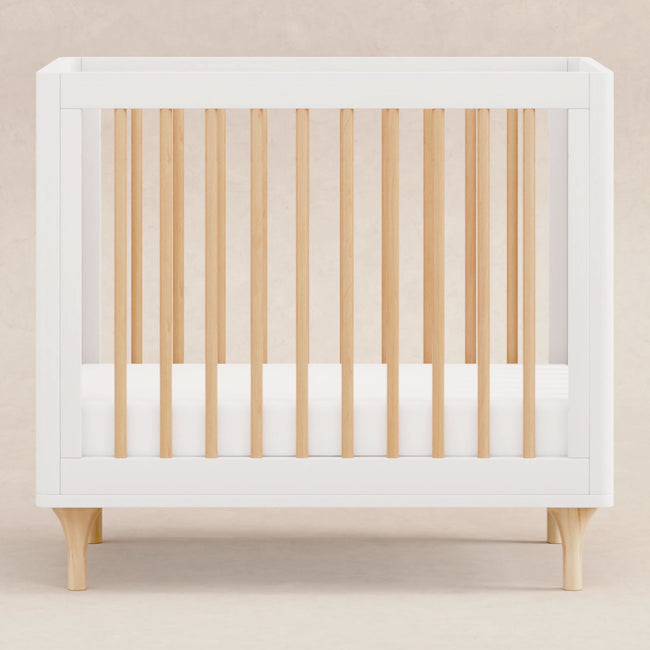 M9098WN,Babyletto,Lolly 4-in-1 Convertible Mini Crib and Twin Bed w/Toddler Bed Conversion Kit in White/Natural