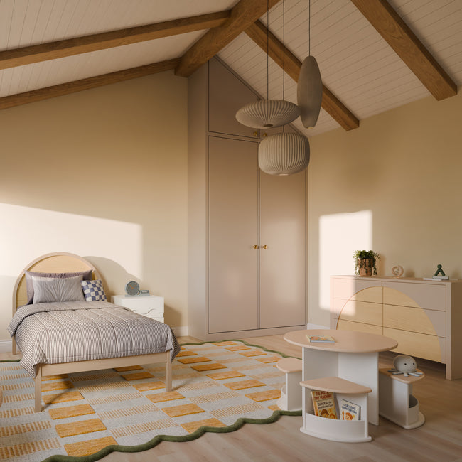 M30269TPESH,Babyletto Kids,Moab Twin Bed in Taupe/Ash